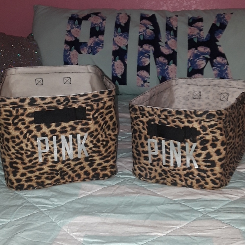 PINK Victoria's Secret Cheetah Bins SOLD - Picture 2 of 8